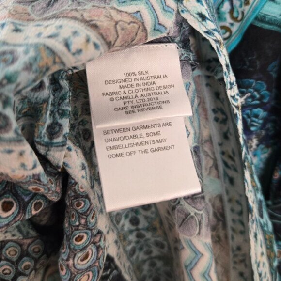 Camilla Turn On The Charm Wide Sleeve Playsuit Size Large b87 - Picture 11 of 13